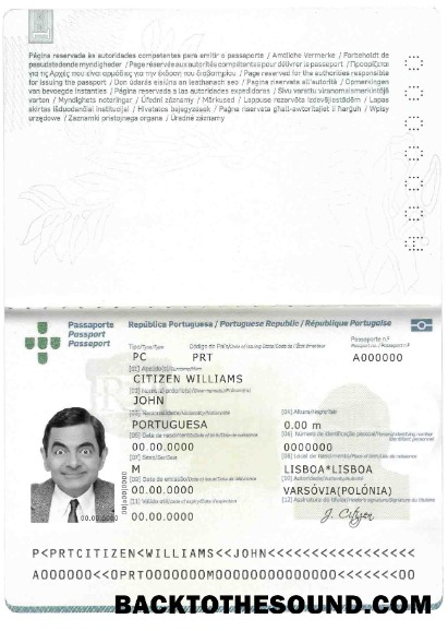 İndir Portekiz Pasaport (2006 2017) Örnek taslak