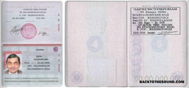 İndir Rusya standart Pasaport Örnek taslak