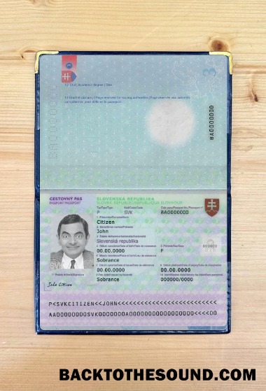 İndir Slovakya Pasaport Sürüm 3 foto-görünüm Örnek taslak