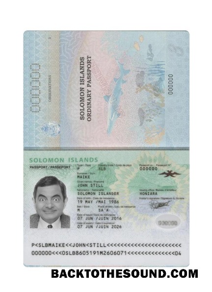 İndir Solomon Adaları Pasaport Örnek taslak