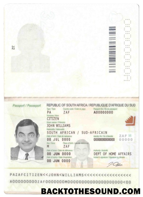 İndir Güney Afrika Pasaport in PSD Format, fully Düzenlenebilir (2009 – Mevcut) Örnek ön izleme