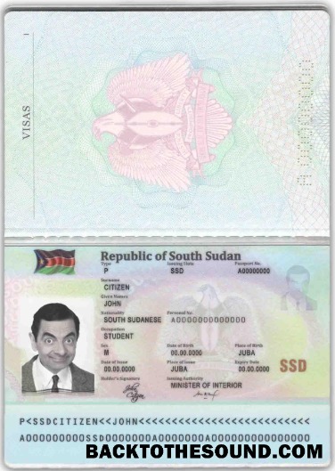 İndir Güney Sudan Pasaport Örnek taslak