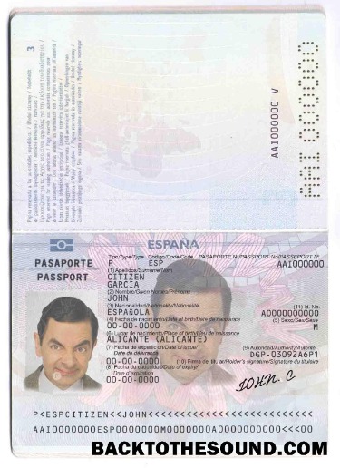 İndir İspanya Pasaport in PSD Format, fully Düzenlenebilir (till 2015) Örnek tasarım