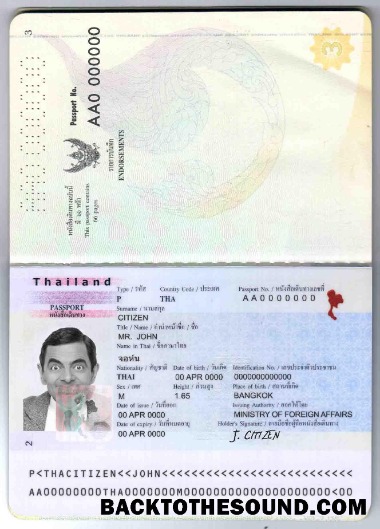 İndir Tayland Pasaport Örnek örnek