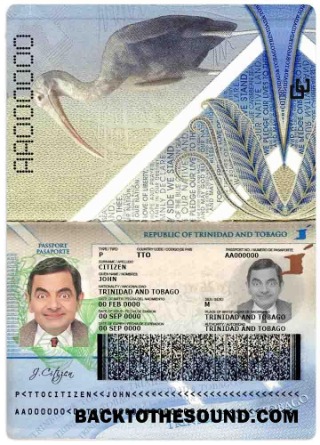 İndir Trinidad ve Tobago Pasaport Örnek şablon