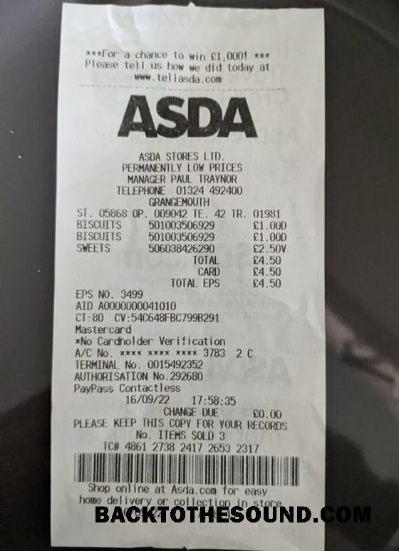 Λήψη ASDA stores Πληρωμή Απόδειξη Δείγμα σχεδιασμό