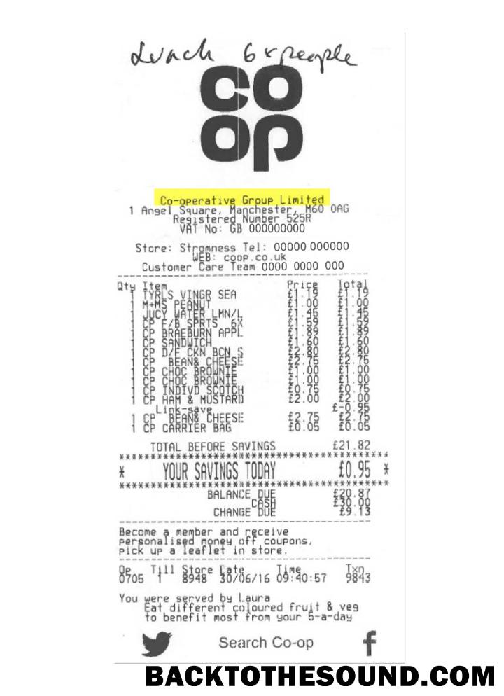 Λήψη CO OPERATIVE GROUP LIMITED Πληρωμή check Δείγμα σχεδιασμό