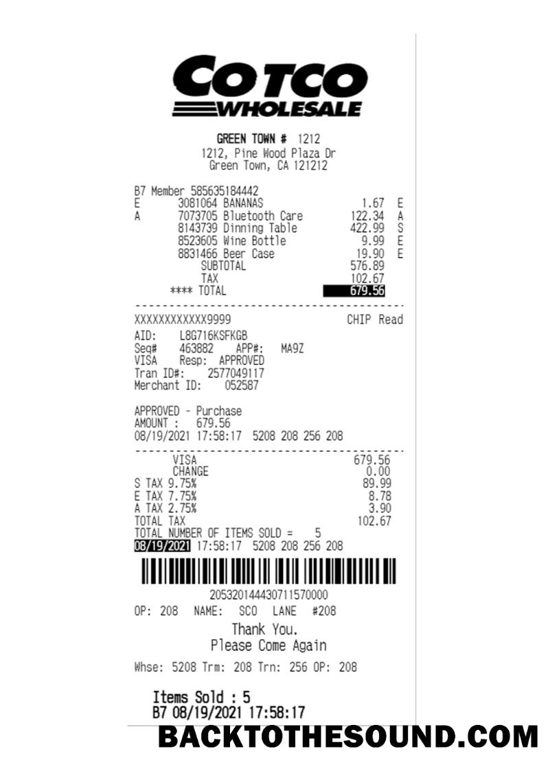 Λήψη COTCO WHOLESALE Πληρωμή Απόδειξη Δείγμα πρότυπο