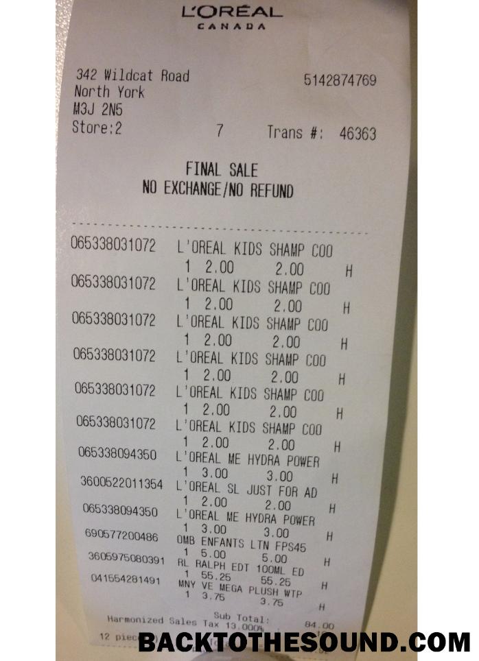 Λήψη Καναδάς Loreal Πληρωμή check Δείγμα πρότυπο