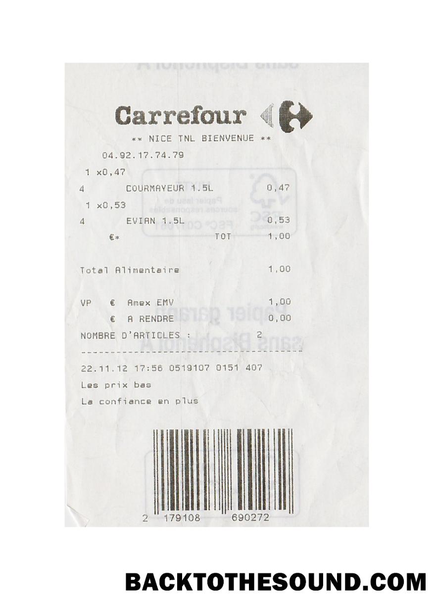 Λήψη Carrefour supermarket Πληρωμή Απόδειξη Δείγμα προεπισκόπηση