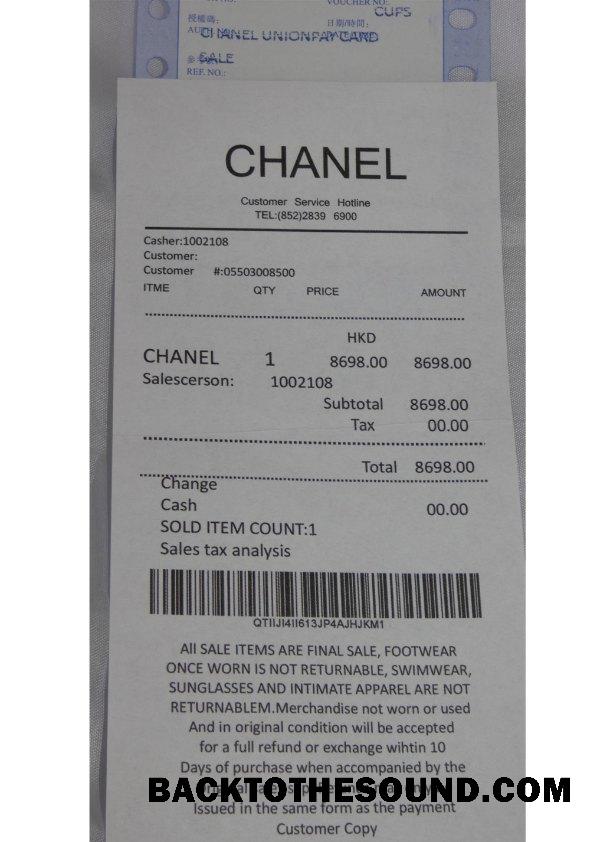 Λήψη Chanel brand store Πληρωμή Απόδειξη Δείγμα προεπισκόπηση