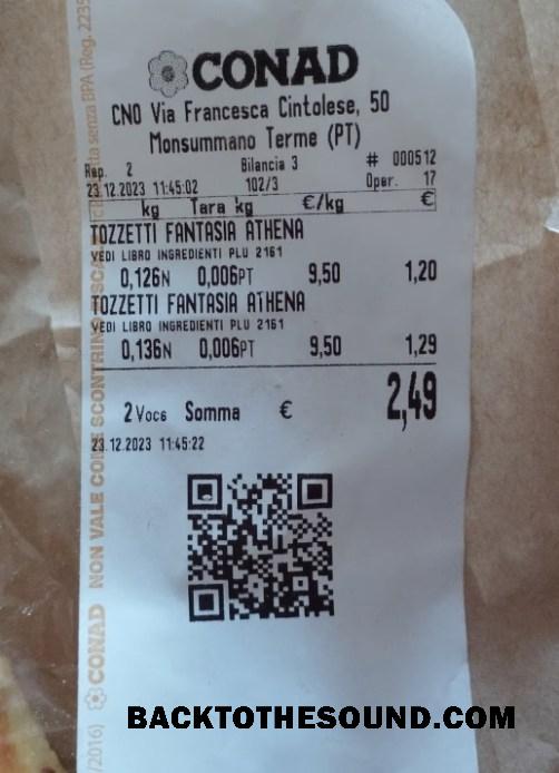 Λήψη Conad retail store Πληρωμή Απόδειξη Δείγμα πρότυπο