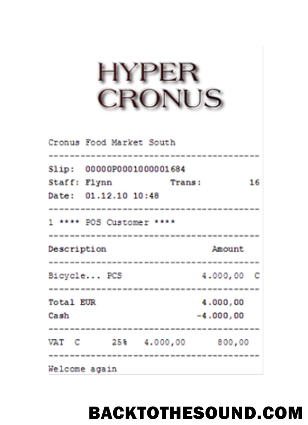 Λήψη HYPER CRONUS Πληρωμή Απόδειξη Δείγμα προσχέδιο