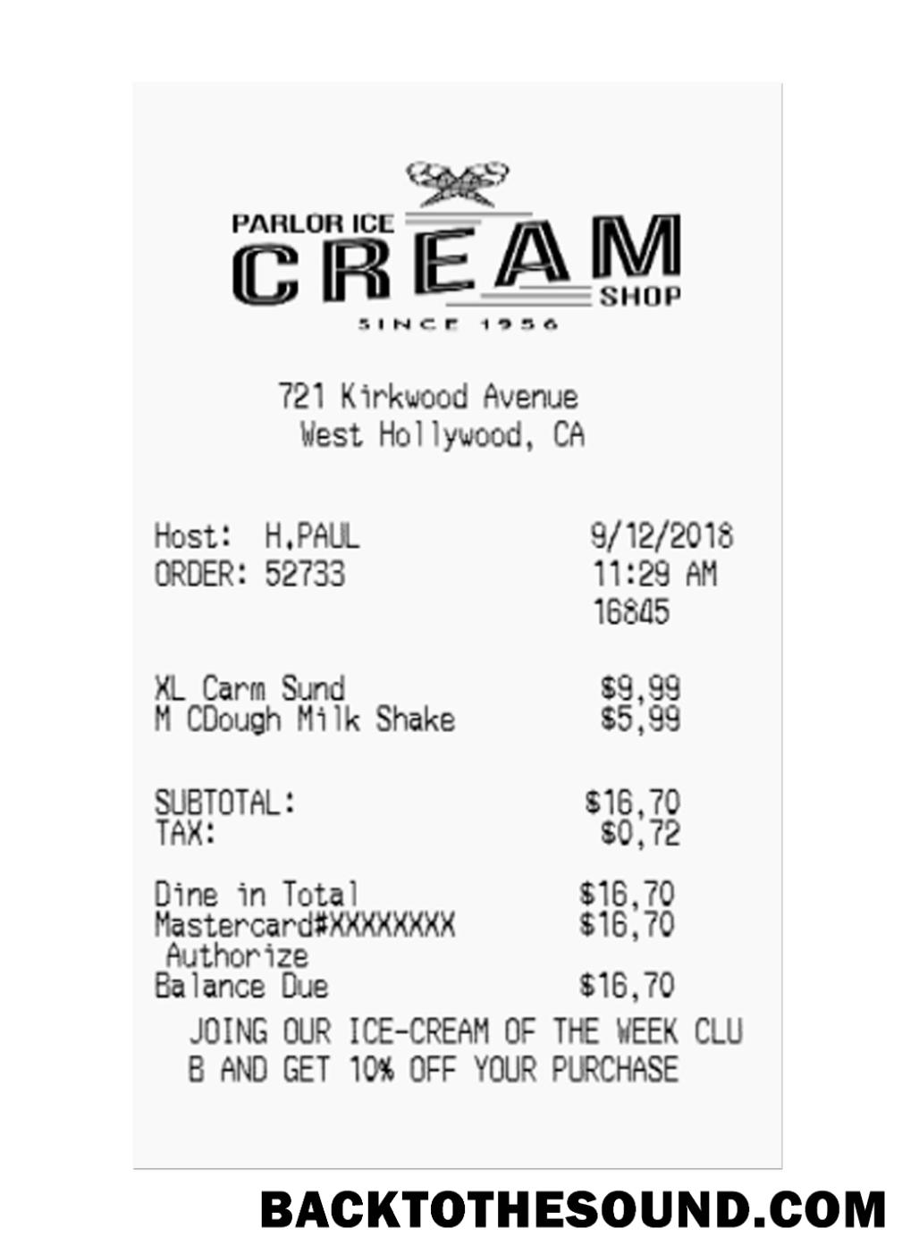 Λήψη ICE CREAM SHOP Πληρωμή check Δείγμα σχεδιασμό