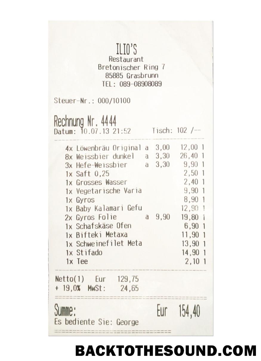 Λήψη ILIO'S RESTAURANT Πληρωμή check Δείγμα σχεδιασμό