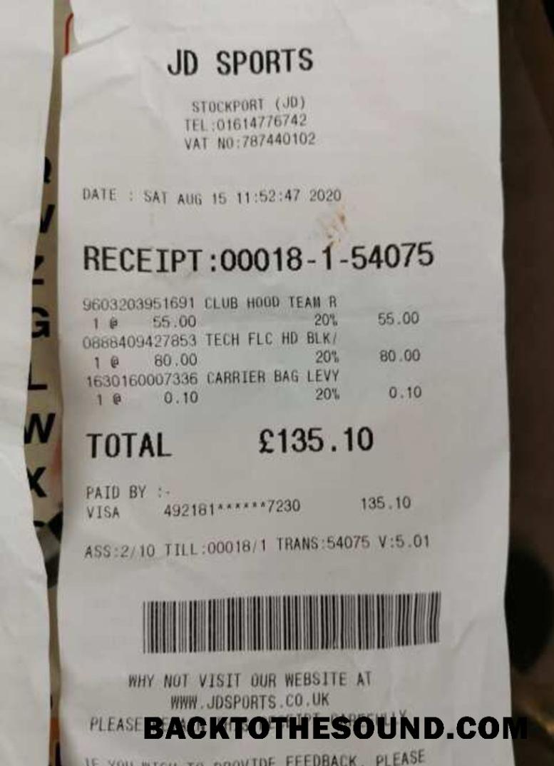 Λήψη JD sports Πληρωμή check Δείγμα πρότυπο