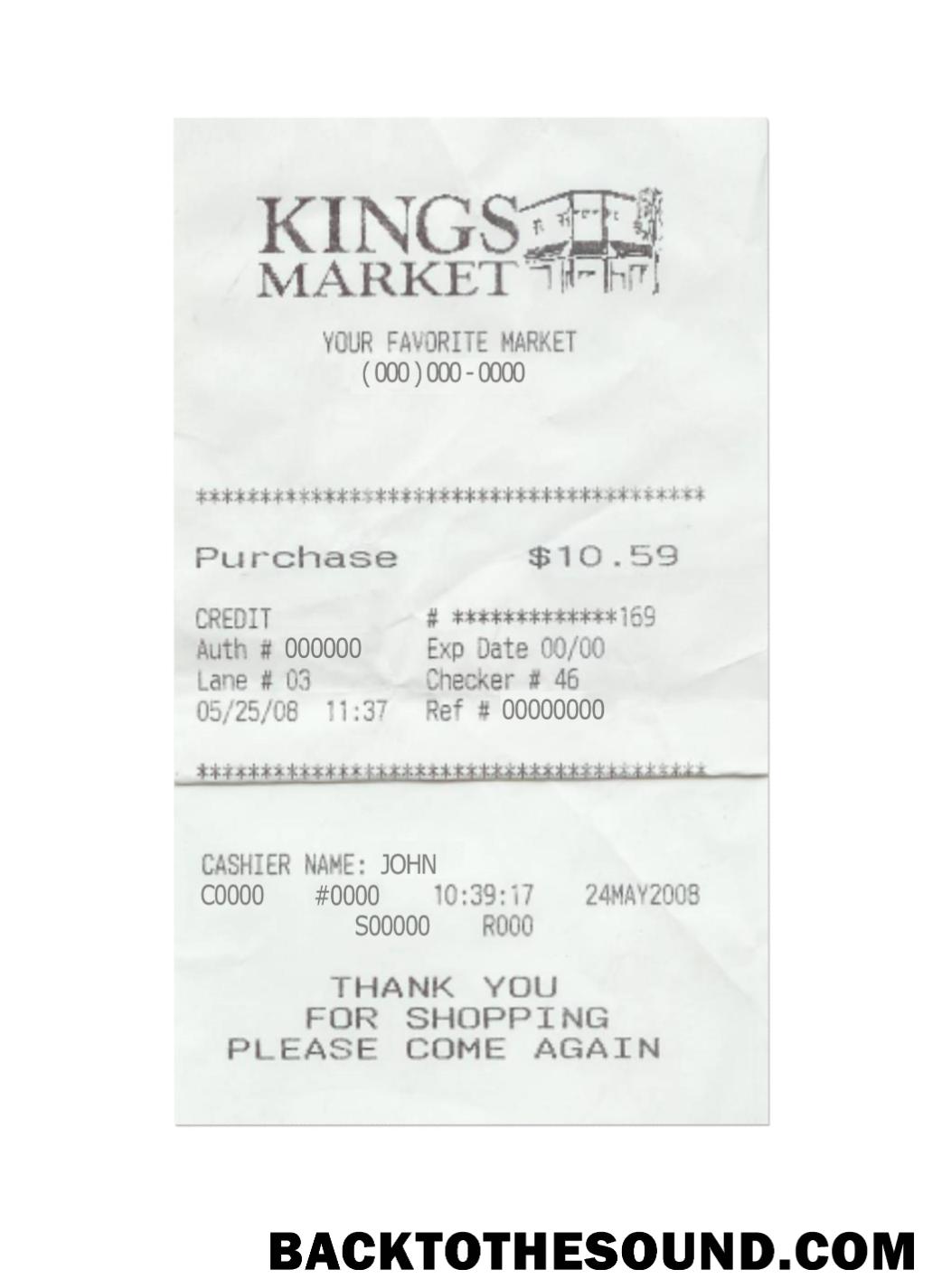 Λήψη KINGS MARKET Πληρωμή check Δείγμα πρότυπο