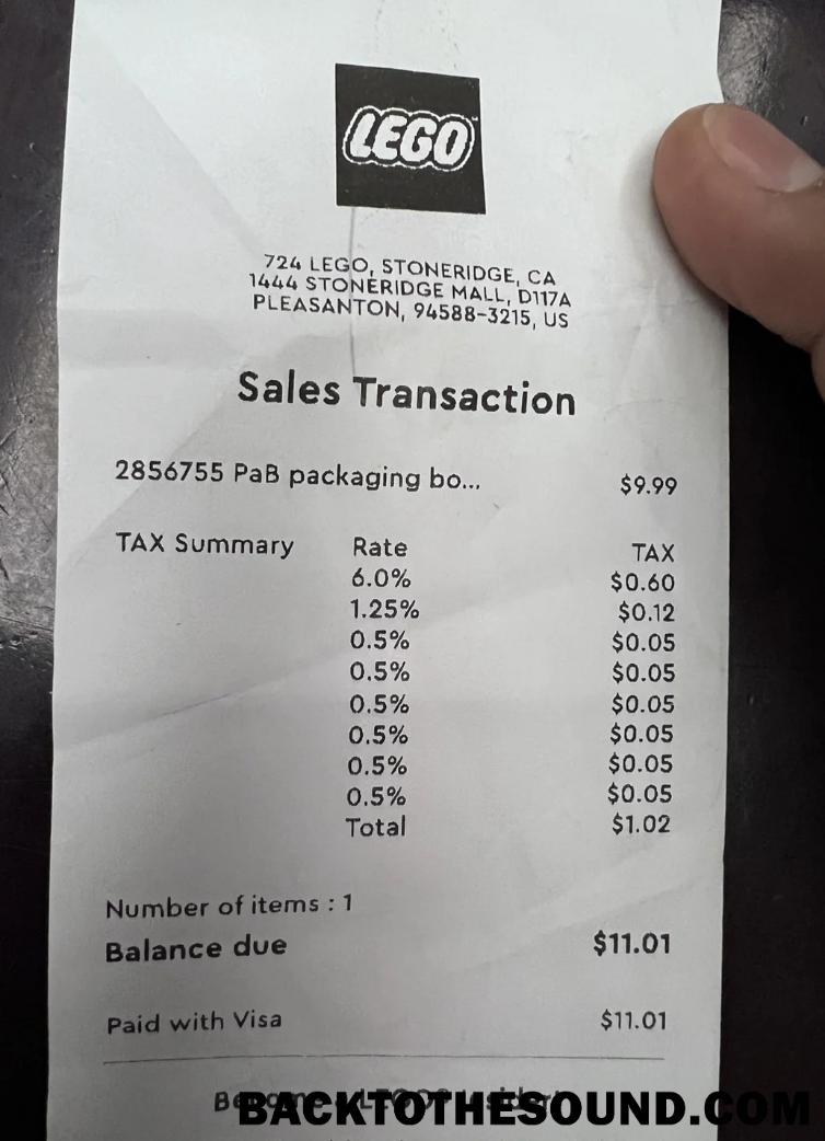 Λήψη Lego store Πληρωμή check Δείγμα πρότυπο
