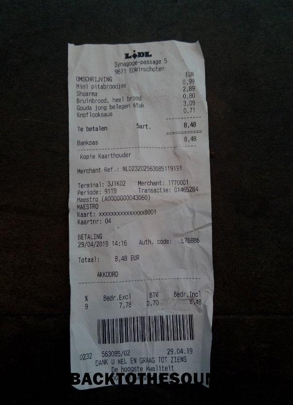 Λήψη Lidl grocery store Πληρωμή Απόδειξη Δείγμα προεπισκόπηση
