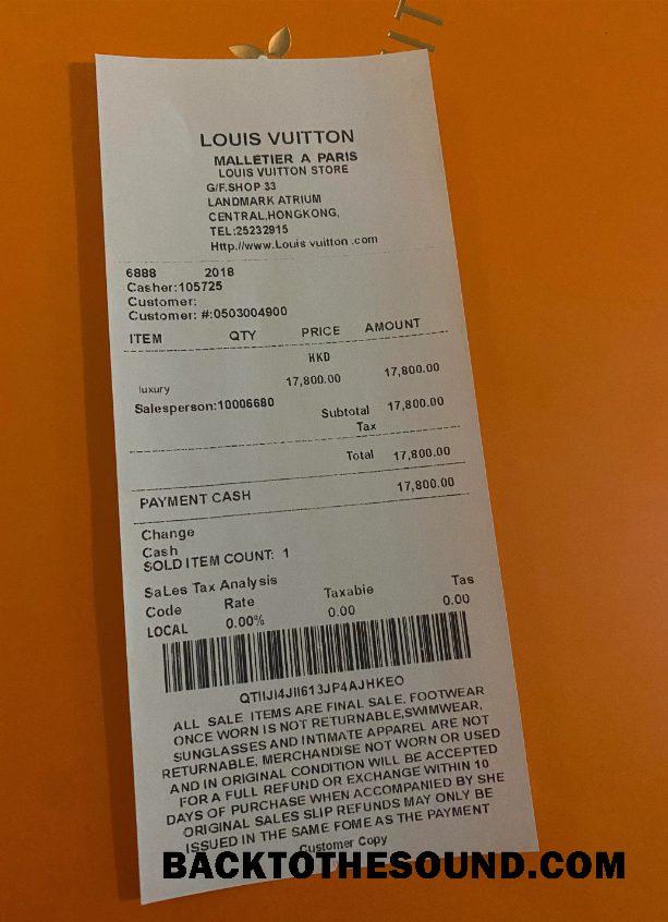 Λήψη Louis Vuitton Πληρωμή Απόδειξη Δείγμα δείγμα