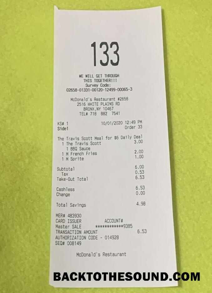 Λήψη McDonald's restaurant Πληρωμή check Δείγμα σχεδιασμό