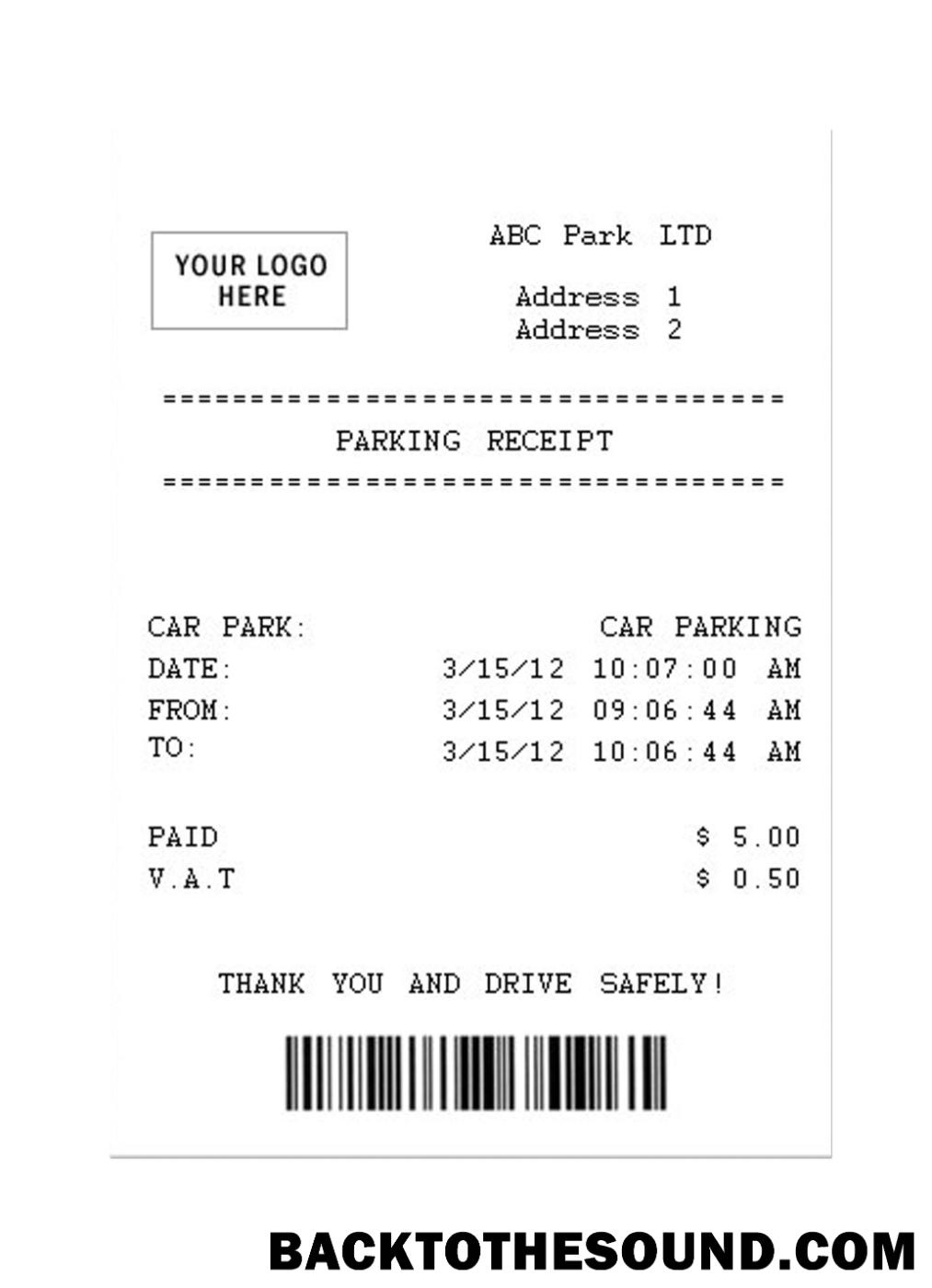 Λήψη PARKING Απόδειξη Δείγμα σχεδιασμό