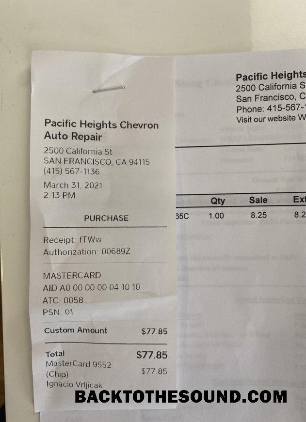 Λήψη Pacific heights chevron auto repair Πληρωμή Απόδειξη Δείγμα προεπισκόπηση