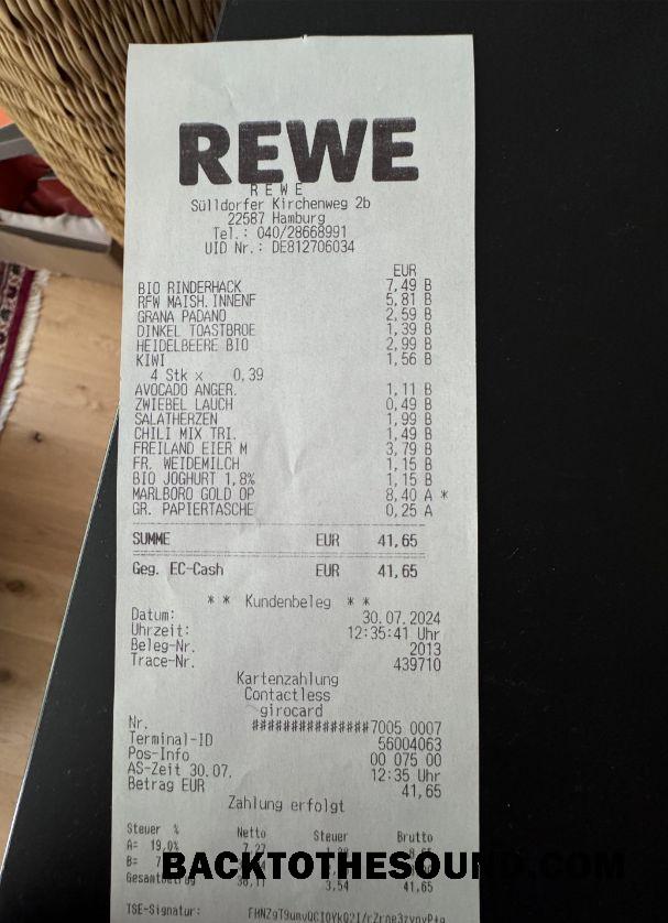 Λήψη Rewe group Πληρωμή Απόδειξη Δείγμα προσχέδιο