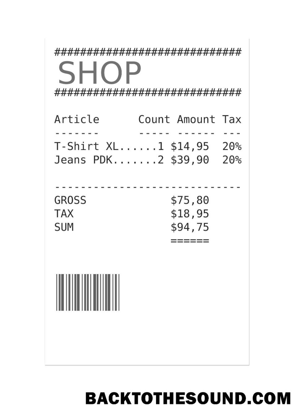 Λήψη SHOP Πληρωμή check Δείγμα προσχέδιο