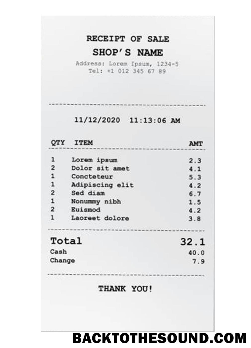 Λήψη SHOP'S Πληρωμή Απόδειξη Δείγμα σχεδιασμό