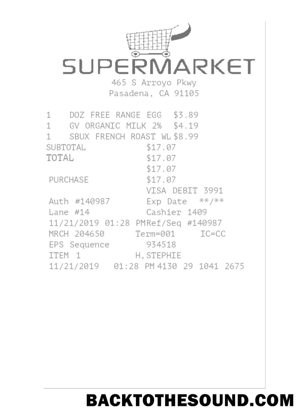 Λήψη SUPERMARKET Απόδειξη Δείγμα σχεδιασμό