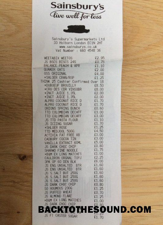 Λήψη Sainsbury's supermarket Πληρωμή Απόδειξη Δείγμα προσχέδιο