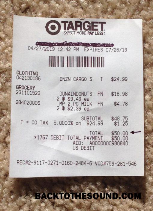 Λήψη Target corporation Πληρωμή check Δείγμα προσχέδιο