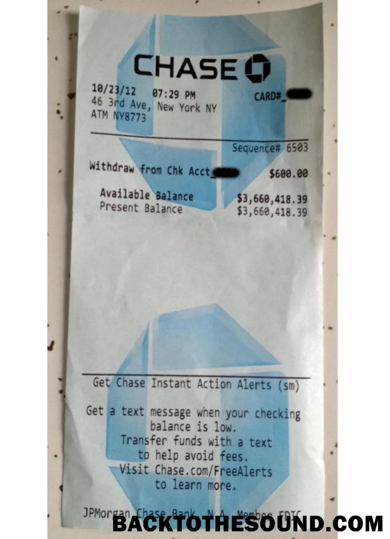Λήψη ΗΠΑ Chase Τράπεζα Πληρωμή Απόδειξη Δείγμα προσχέδιο