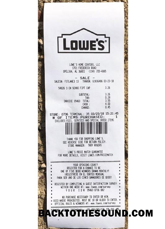 Λήψη ΗΠΑ Lowe's Πληρωμή Απόδειξη Δείγμα πρότυπο
