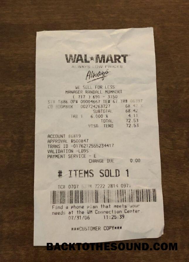 Λήψη Walmart retailer Απόδειξη Δείγμα δείγμα