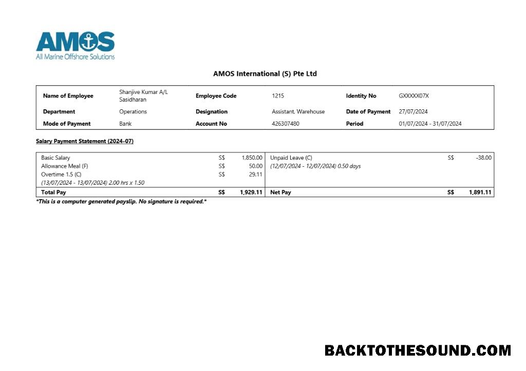 İndir AMOS uluslararası earnings Özet in Word and PDF Formatlar.PDF, 1 Örnek şablon