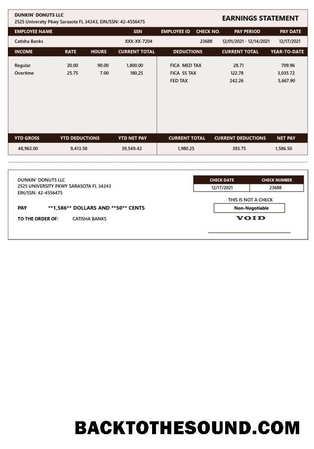 İndir Dunkin' Donuts LLC Playstub Örnek şablon