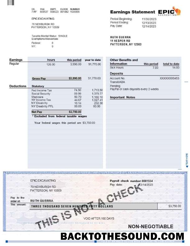 İndir EPIC EXCAVATING earnings Hesap Özeti in Word and PDF Formatlar.PDF, 1 Örnek taslak