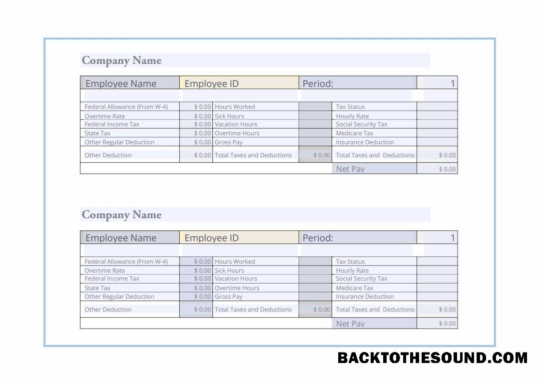 İndir Employee pay stub Sürüm 3 PDF and Word Formatlar Örnek taslak