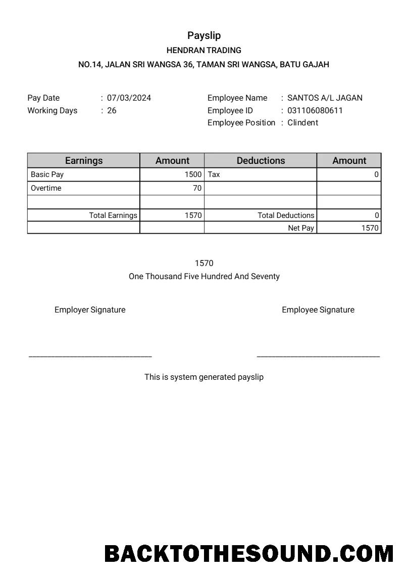 İndir Hendran Tranding building Şirket payslip in Word and PDF Formatlar.PDF, 1 Örnek ön izleme
