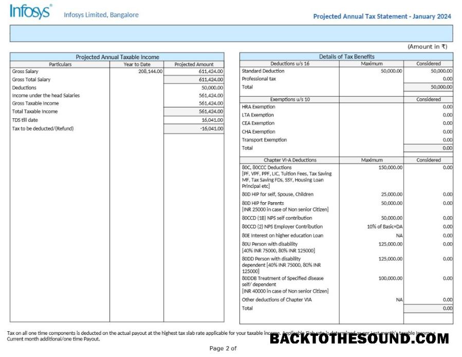 İndir Infosys Teknoloji Şirket salary slip in Word and PDF Formatlar.PDF, 2 Örnek taslak