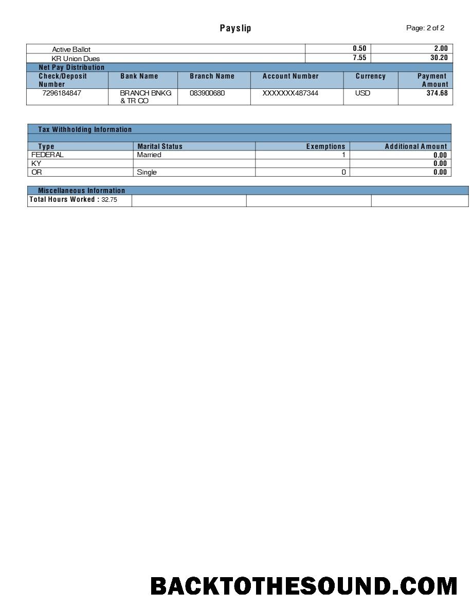 İndir Kroger grocery payslip in Word and PDF Formatlar.PDF, 2 Örnek şablon