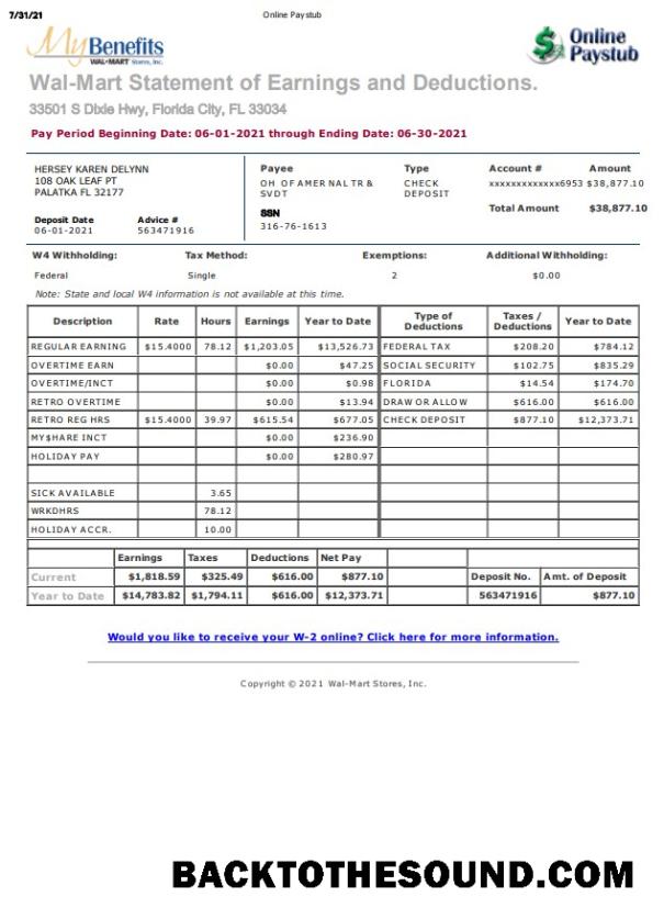 İndir My Benefits Wal Mart earnings Hesap Özeti Örnek tasarım