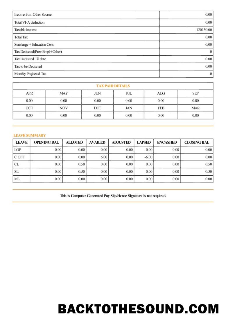 İndir Patil Rail Infrastructure payslip in Word and PDF Formatlar.PDF, 2 Örnek taslak