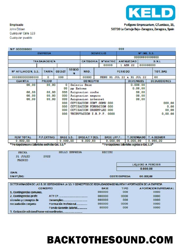 İndir İspanya Keld electronic Şirket Örnek ön izleme