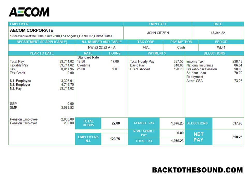 İndir ABD AECOM inşaat Şirket Örnek taslak