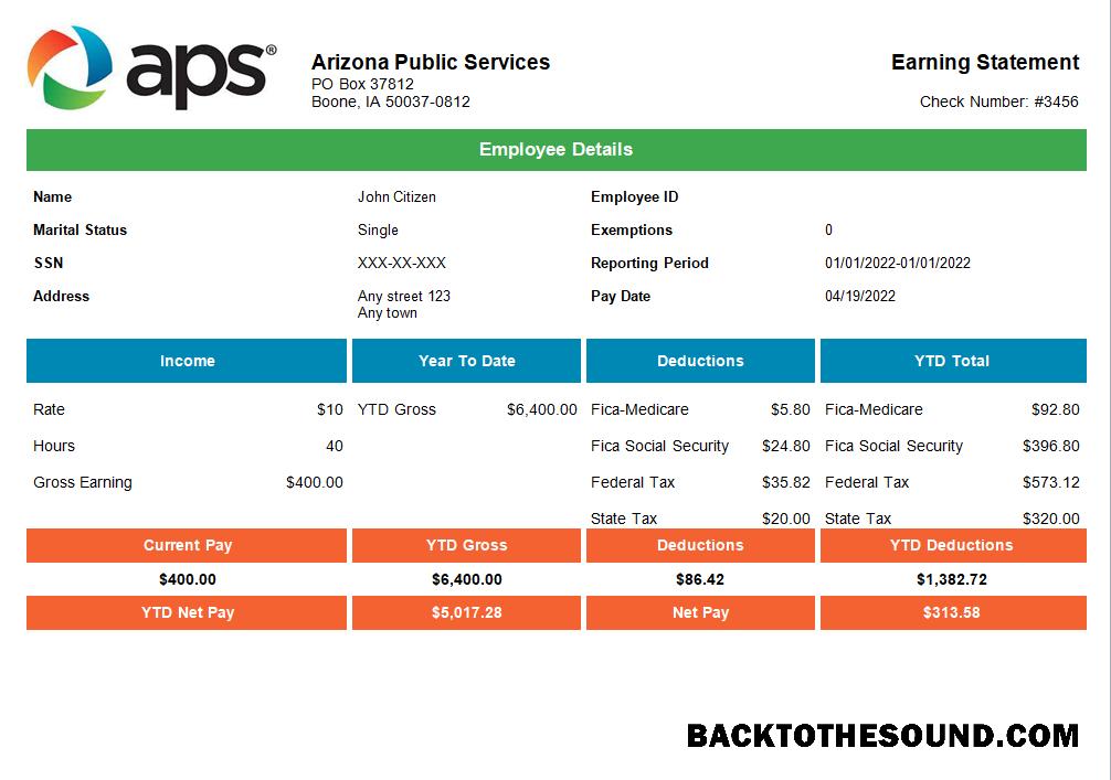 İndir ABD APS public services Şirket Örnek örnek