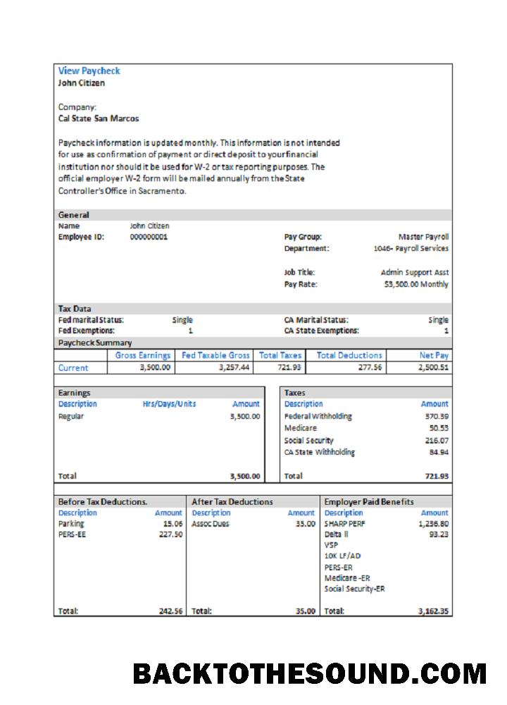 İndir ABD Cal State San Marcos payroll services Şirket Örnek ön izleme