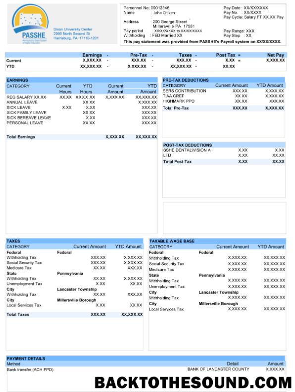 İndir ABD DIXON üniversite center paystub in Word and PDF Formatlar Örnek örnek